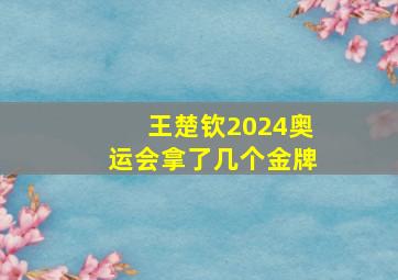 王楚钦2024奥运会拿了几个金牌