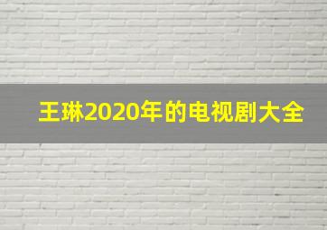 王琳2020年的电视剧大全