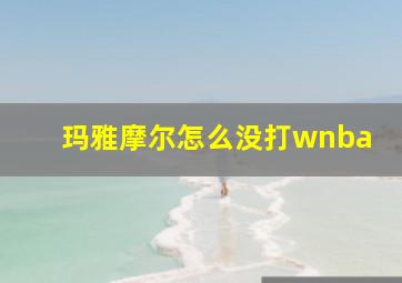 玛雅摩尔怎么没打wnba