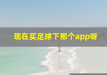 现在买足球下那个app呀