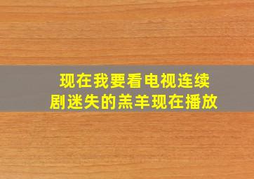 现在我要看电视连续剧迷失的羔羊现在播放