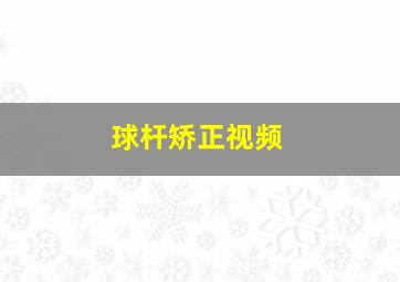 球杆矫正视频