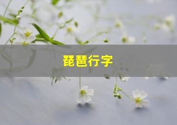 琵琶行字