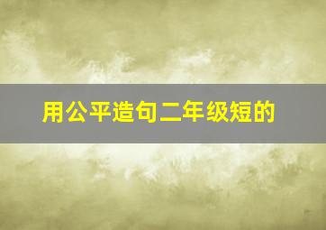 用公平造句二年级短的