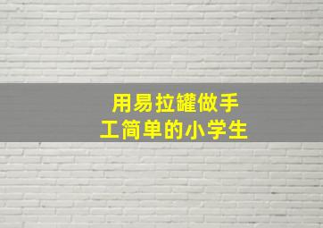 用易拉罐做手工简单的小学生