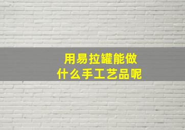 用易拉罐能做什么手工艺品呢