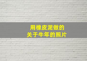 用橡皮泥做的关于牛年的照片