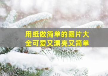 用纸做简单的图片大全可爱又漂亮又简单