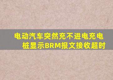 电动汽车突然充不进电充电桩显示BRM报文接收超时