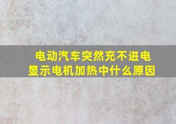 电动汽车突然充不进电显示电机加热中什么原因