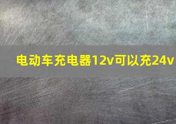 电动车充电器12v可以充24v