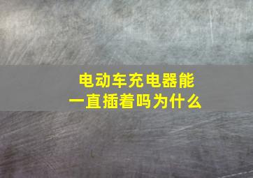 电动车充电器能一直插着吗为什么