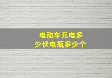 电动车充电多少伏电瓶多少个