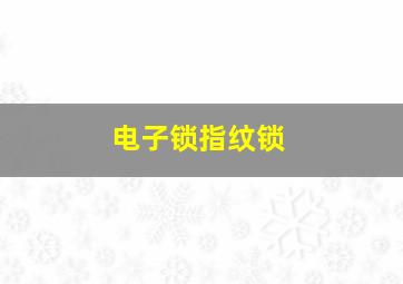 电子锁指纹锁