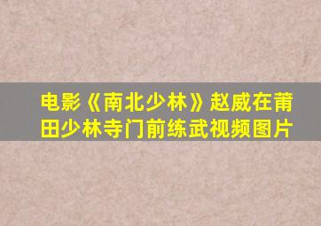 电影《南北少林》赵威在莆田少林寺门前练武视频图片