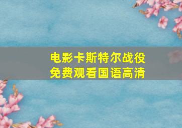 电影卡斯特尔战役免费观看国语高清