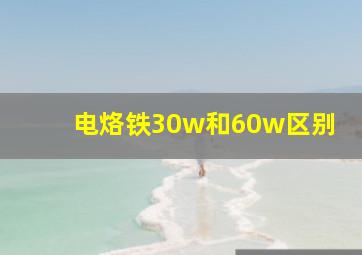 电烙铁30w和60w区别