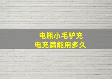 电瓶小毛驴充电充满能用多久