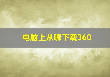 电脑上从哪下载360