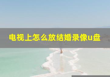 电视上怎么放结婚录像u盘