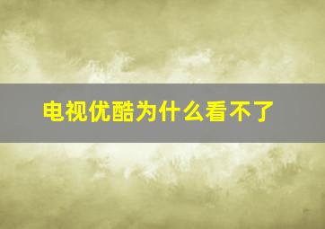 电视优酷为什么看不了