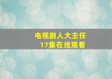 电视剧人大主任17集在线观看