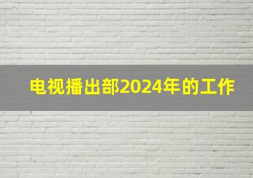 电视播出部2024年的工作