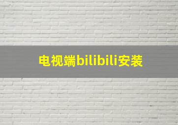 电视端bilibili安装