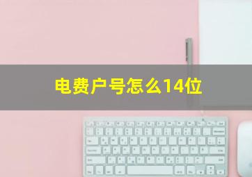 电费户号怎么14位