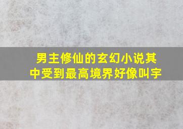 男主修仙的玄幻小说其中受到最高境界好像叫宇