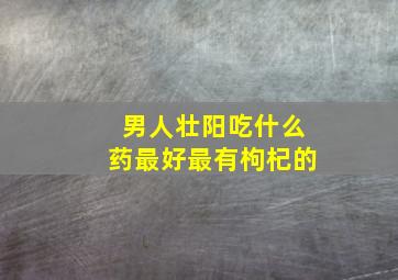 男人壮阳吃什么药最好最有枸杞的