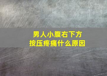 男人小腹右下方按压疼痛什么原因