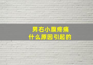 男右小腹疼痛什么原因引起的