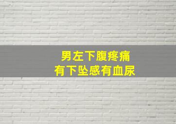 男左下腹疼痛有下坠感有血尿