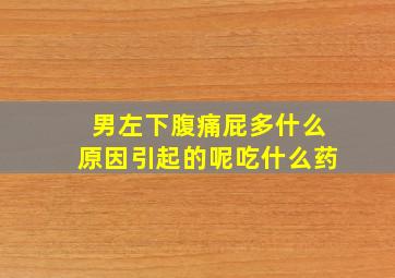 男左下腹痛屁多什么原因引起的呢吃什么药