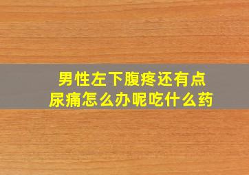 男性左下腹疼还有点尿痛怎么办呢吃什么药