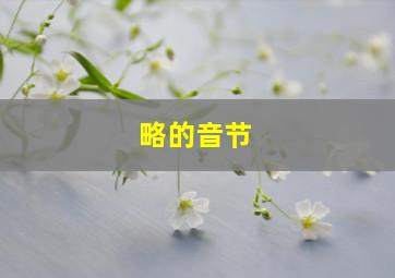 略的音节