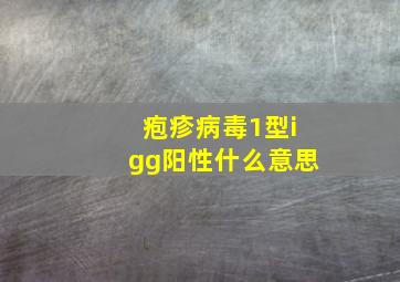 疱疹病毒1型igg阳性什么意思