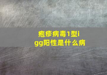 疱疹病毒1型igg阳性是什么病