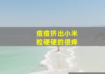 痘痘挤出小米粒硬硬的很痒