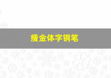 瘦金体字钢笔