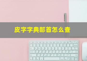 皮字字典部首怎么查