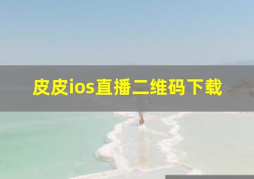 皮皮ios直播二维码下载