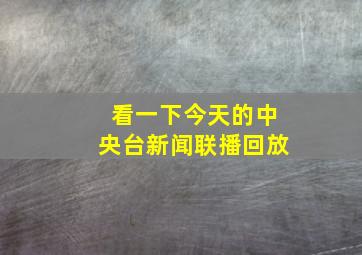 看一下今天的中央台新闻联播回放