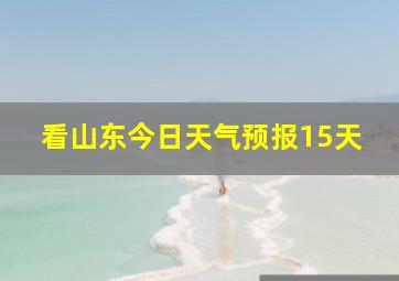 看山东今日天气预报15天