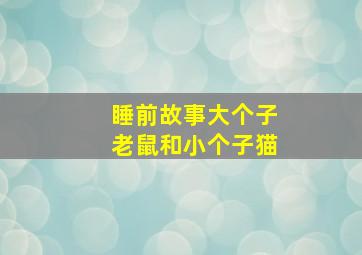 睡前故事大个子老鼠和小个子猫