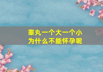 睾丸一个大一个小为什么不能怀孕呢