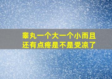 睾丸一个大一个小而且还有点疼是不是受凉了