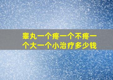 睾丸一个疼一个不疼一个大一个小治疗多少钱