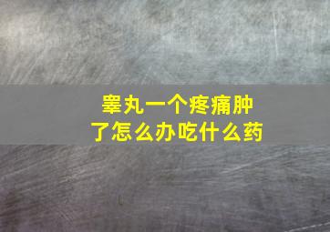 睾丸一个疼痛肿了怎么办吃什么药